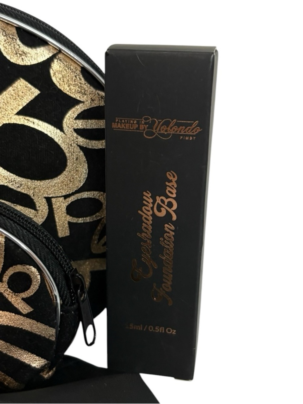 bebe Black and Gold Logo Cosmetic Pouch Set bundle - Picture 4 of 4